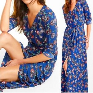 Express Maxi Dress Navy and Red Floral Size Small Brand New with Tags